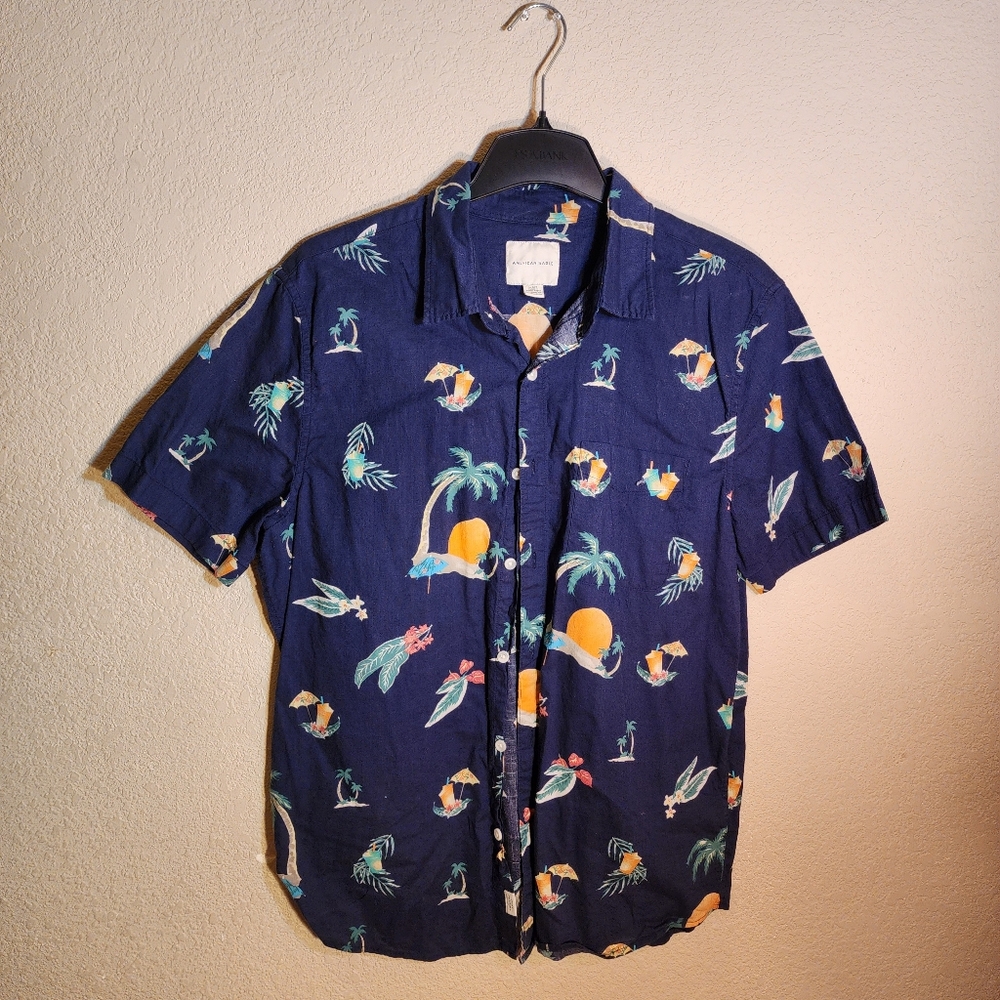 American Eagles Hawaiian Print Men's Shirt